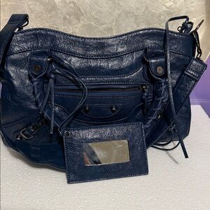 Elegant Navy Blue Handbag